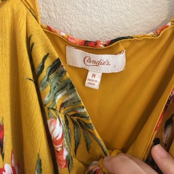 Candies Floral Tropical Boho Jumpsuit Size M - Picture 4 of 8